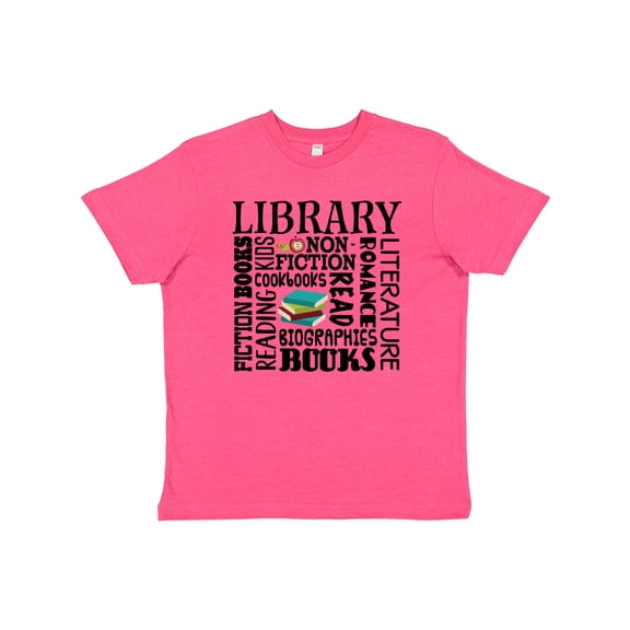 Inktastic Library Books Reading Librarian Gift Youth T-Shirt