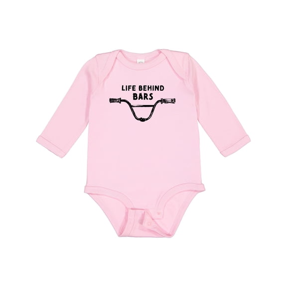 Inktastic Life Behind Bars BMX Boys or Girls Long Sleeve Baby Bodysuit