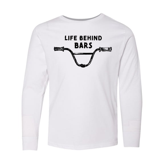 Inktastic Life Behind Bars BMX Long Sleeve Youth T-Shirt