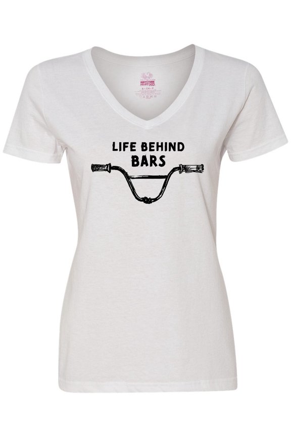 Life Behind Bars BMX Women's V-Neck T-Shirt