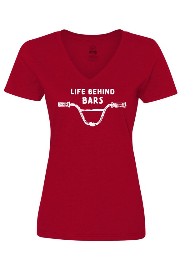 Life Behind Bars BMX Women's V-Neck T-Shirt