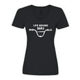 thumbnail image 1 of Inktastic Life Behind Bars BMX Women's V-Neck T-Shirt, 1 of 5