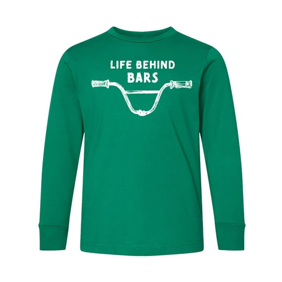 Inktastic Life Behind Bars Bmx Long Sleeve Youth T-Shirt