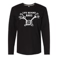 thumbnail image 1 of Inktastic Life Behind Bars Motorcycle Long Sleeve T-Shirt, 1 of 5