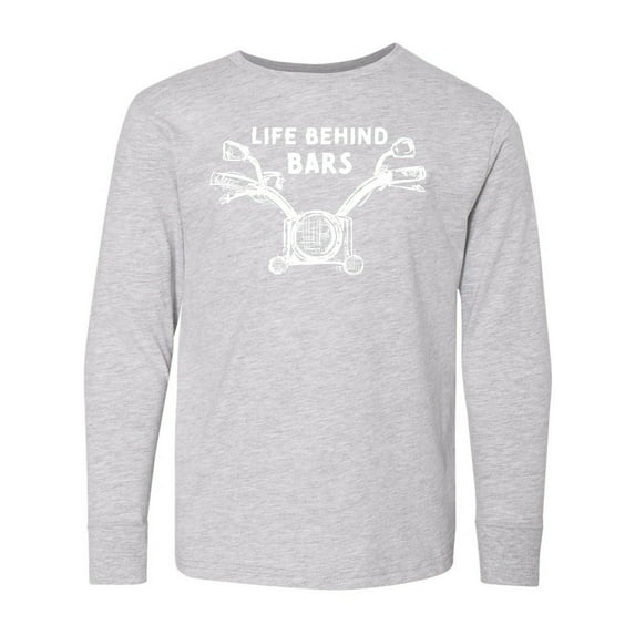Inktastic Life Behind Bars Motorcycle Long Sleeve Youth T-Shirt
