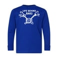 thumbnail image 1 of Inktastic Life Behind Bars Motorcycle Long Sleeve Youth T-Shirt, 1 of 5