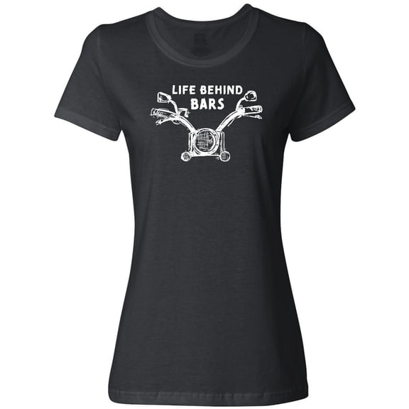 Inktastic Life Behind Bars Motorcycle Women's T-Shirt