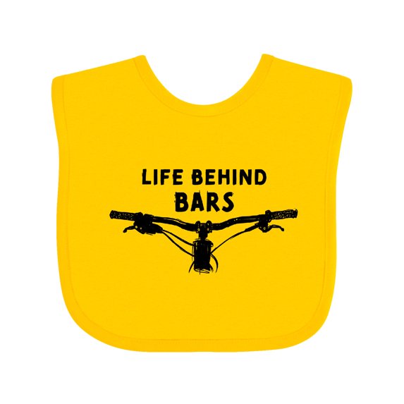 Inktastic Life Behind Bars Mountain Bike Boys or Girls Baby Bib