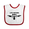 thumbnail image 1 of Inktastic Life Behind Bars Mountain Bike Boys or Girls Baby Bib, 1 of 4