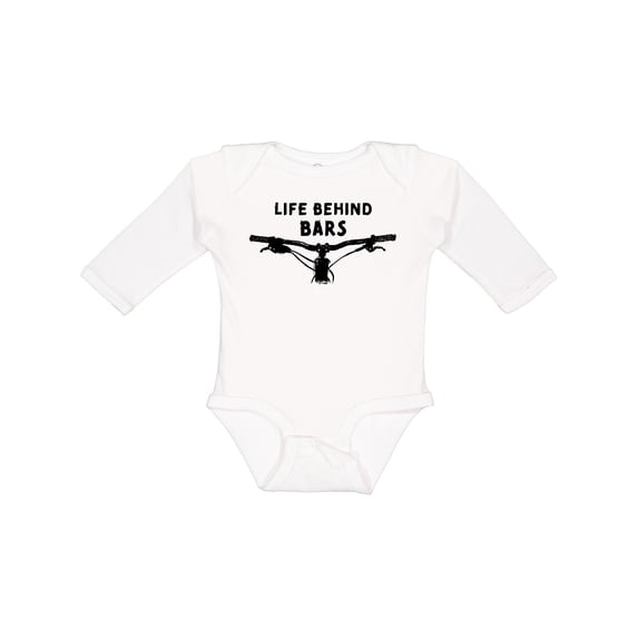 Inktastic Life Behind Bars Mountain Bike Boys or Girls Long Sleeve Baby Bodysuit