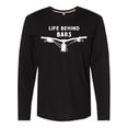 thumbnail image 1 of Inktastic Life Behind Bars Mountain Bike Long Sleeve T-Shirt, 1 of 5
