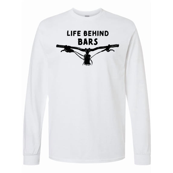 Inktastic Life Behind Bars Mountain Bike Long Sleeve T-Shirt