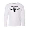 thumbnail image 1 of Inktastic Life Behind Bars Mountain Bike Long Sleeve Youth T-Shirt, 1 of 5