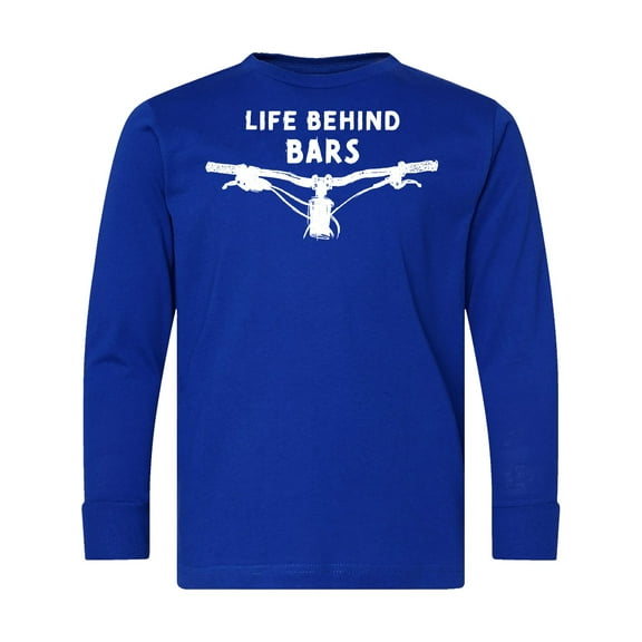 Inktastic Life Behind Bars Mountain Bike Long Sleeve Youth T-Shirt