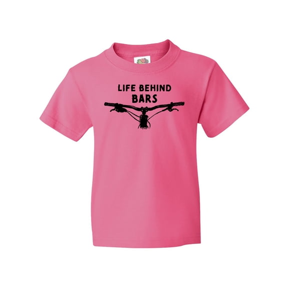 Inktastic Life Behind Bars Mountain Bike Youth T-Shirt