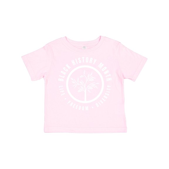 Inktastic Life Freedom Diversity Black History Month Badge with Tree Boys or Girls Toddler T-Shirt