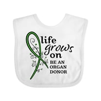 Inktastic Life Grows On- Be an Organ Donor Boys or Girls Baby Bib
