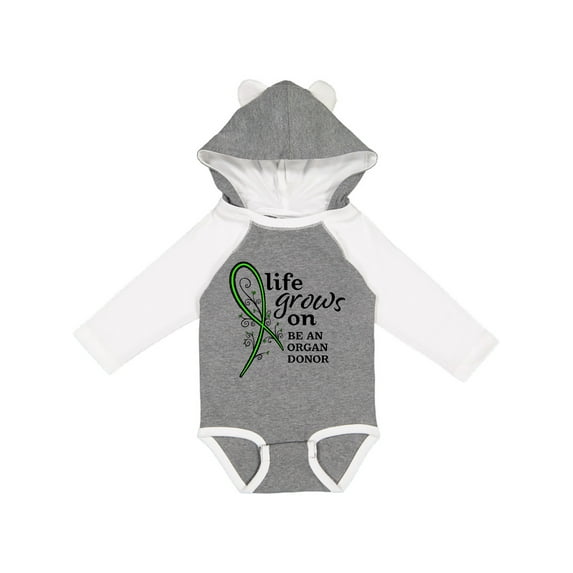 Inktastic Life Grows On- be an Organ Donor Boys or Girls Long Sleeve Baby Bodysuit