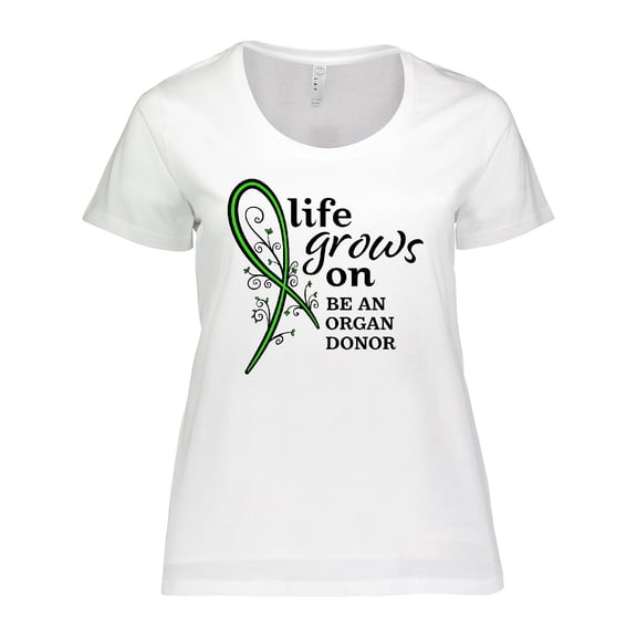Inktastic Life Grows On- be an Organ Donor Women's Plus Size T-Shirt