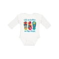 thumbnail image 1 of Inktastic Life Is Better Flip Flops Girls Long Sleeve Baby Bodysuit, 1 of 5