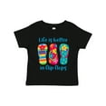 thumbnail image 1 of Inktastic Life Is Better Flip Flops Girls Toddler T-Shirt, 1 of 5