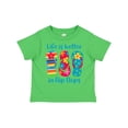 thumbnail image 1 of Inktastic Life Is Better Flip Flops Girls Toddler T-Shirt, 1 of 5