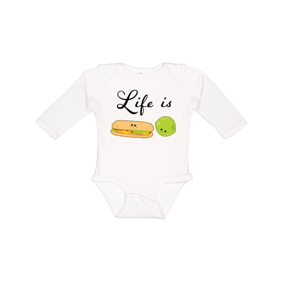 Inktastic Life Is Sublime- Cute Food Pun Boys or Girls Long Sleeve Baby Bodysuit