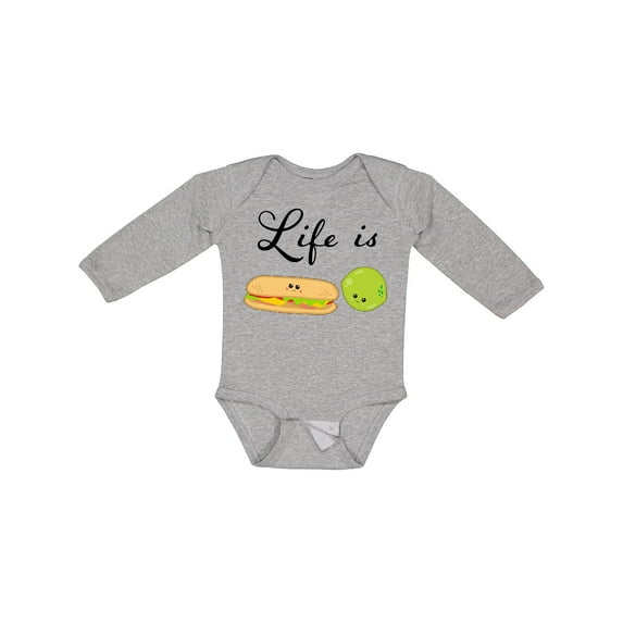 Inktastic Life Is Sublime- Cute Food Pun Boys or Girls Long Sleeve Baby Bodysuit