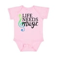 thumbnail image 1 of Inktastic Life Needs Music- ocean colors Boys or Girls Baby Bodysuit, 1 of 5