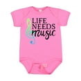 thumbnail image 1 of Inktastic Life Needs Music- ocean colors Boys or Girls Baby Bodysuit, 1 of 5