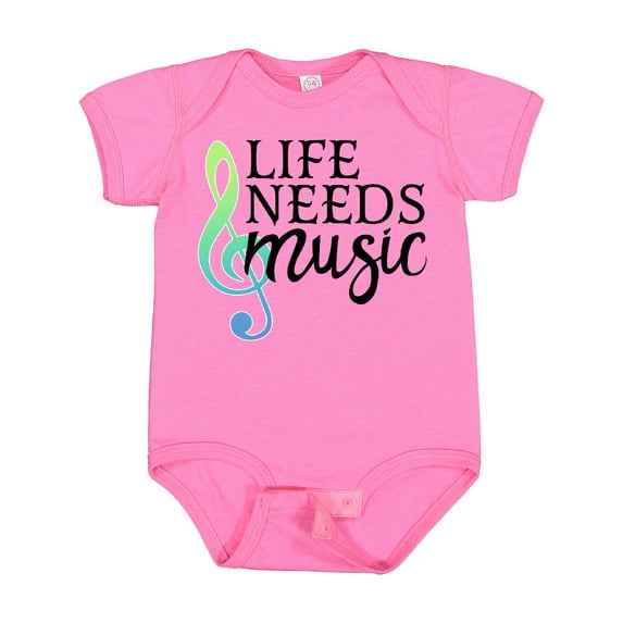 Inktastic Life Needs Music- ocean colors Boys or Girls Baby Bodysuit