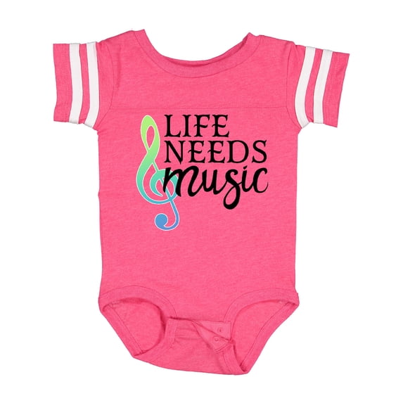 Inktastic Life Needs Music- ocean colors Boys or Girls Baby Bodysuit