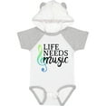thumbnail image 1 of Inktastic Life Needs Music- ocean colors Boys or Girls Baby Bodysuit, 1 of 5