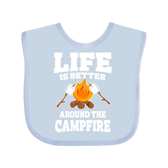 Inktastic Life is Better Around The Campfire Boys or Girls Baby Bib