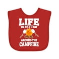 thumbnail image 1 of Inktastic Life is Better Around The Campfire Boys or Girls Baby Bib, 1 of 4