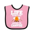 thumbnail image 1 of Inktastic Life is Better Around The Campfire Boys or Girls Baby Bib, 1 of 4