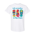 thumbnail image 1 of Inktastic Life is Better Flip Flops T-Shirt, 1 of 5