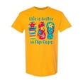 thumbnail image 1 of Inktastic Life is Better Flip Flops T-Shirt, 1 of 5