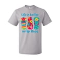 thumbnail image 1 of Inktastic Life is Better Flip Flops T-Shirt, 1 of 4