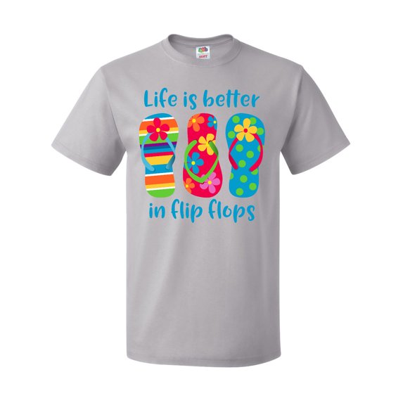 Inktastic Life is Better Flip Flops T-Shirt