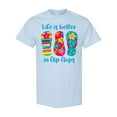 thumbnail image 1 of Inktastic Life is Better Flip Flops T-Shirt, 1 of 5