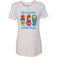 thumbnail image 1 of Inktastic Life is Better Flip Flops Women's T-Shirt, 1 of 5
