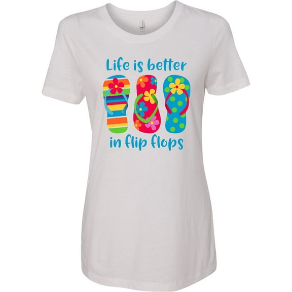 Inktastic Life is Better Flip Flops Women's T-Shirt