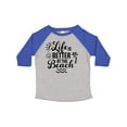 thumbnail image 1 of Inktastic Life is Better at The Beach with Sunshine Seashell and Palm Trees Boys or Girls Toddler T-Shirt, 1 of 5