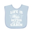 thumbnail image 1 of Inktastic Life is Better at The Cabin with Trees and Moon Boys or Girls Baby Bib, 1 of 4