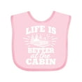 thumbnail image 1 of Inktastic Life is Better at The Cabin with Trees and Moon Boys or Girls Baby Bib, 1 of 4