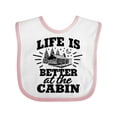 thumbnail image 1 of Inktastic Life is Better at The Cabin with Trees and Moon Boys or Girls Baby Bib, 1 of 4