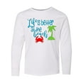 thumbnail image 1 of Inktastic Life is Better at the Beach Crab and Palm Tree Long Sleeve Youth T-Shirt, 1 of 5