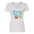 thumbnail image 1 of Inktastic Life is Better at the Beach Crab and Palm Tree Women's V-Neck T-Shirt, 1 of 5