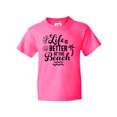 thumbnail image 1 of Inktastic Life is Better at the Beach with Sunshine Seashell and Palm Trees Youth T-Shirt, 1 of 5